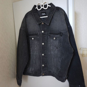 새상품)자라 블랙스톤 트러커 데님자켓 L