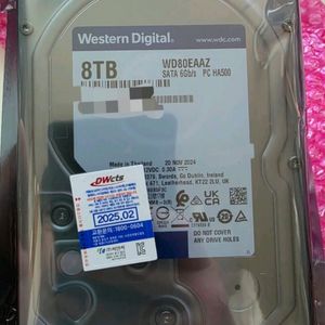 (미사용) WD Blue 8TB(8테라) 하드디스크