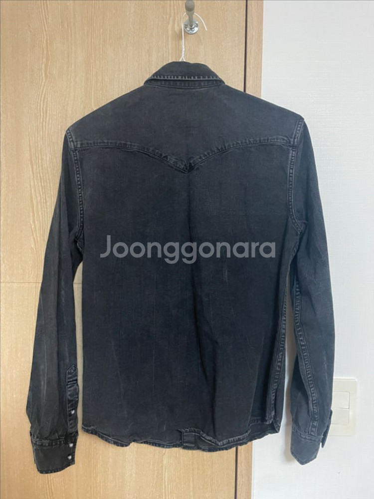 올세인츠 allsaints 블랙 빈티지 워싱데님셔츠 M--2