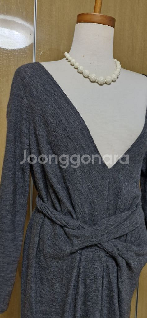 DKNY 울 랩 섹시 드레스 원피스 M--4