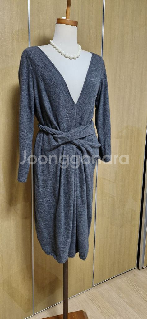 DKNY 울 랩 섹시 드레스 원피스 M--1
