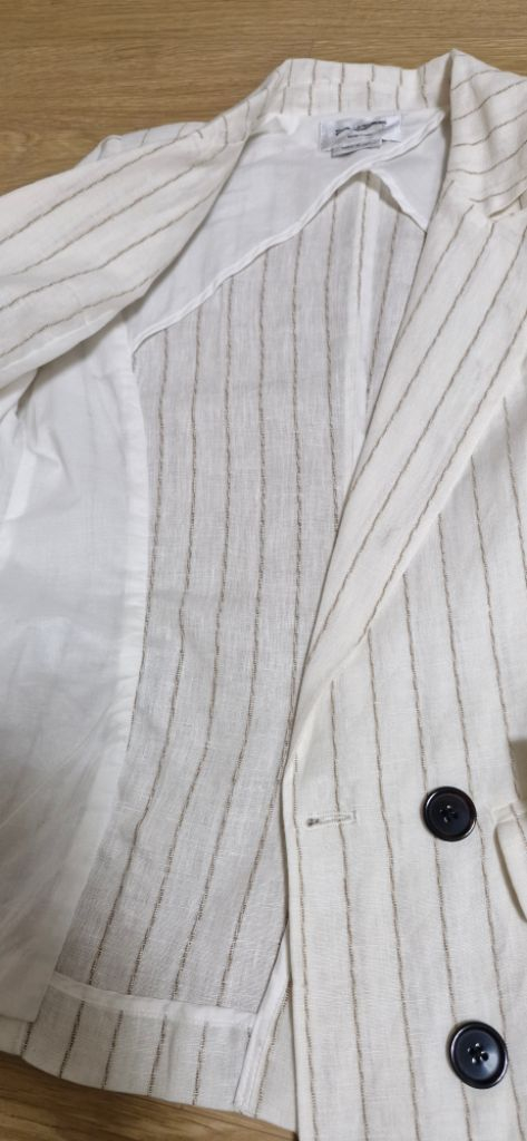 톰브라운 여성 반바지 정장 세트 스트라이프55 이미지