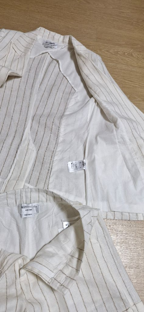 톰브라운 여성 반바지 정장 세트 스트라이프55 이미지