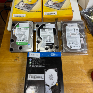 WD 하드디스크 2테라 2개, 1테라1개,개별가격