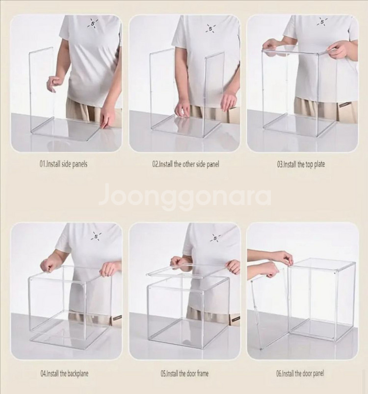 투명 클리어 피규어 아크릴 보관함 장식장--4