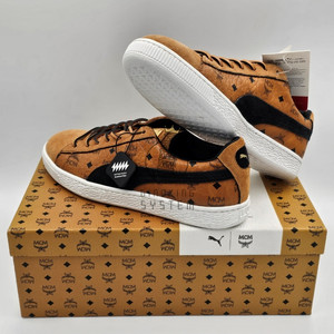 푸마 x MCM 스웨이드 클래식 벅손 브라운 스니커즈