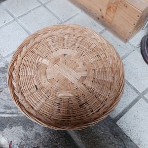 대나무 채반 공예품. 지름44