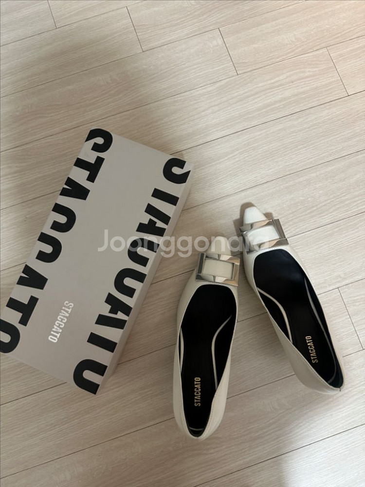 스타카토 화이트 펌프스힐 240, 6cm--0