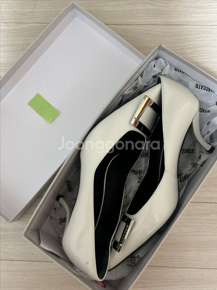 스타카토 화이트 펌프스힐 240, 6cm--3