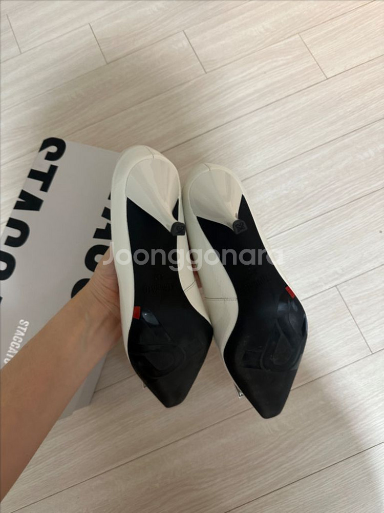 스타카토 화이트 펌프스힐 240, 6cm--2