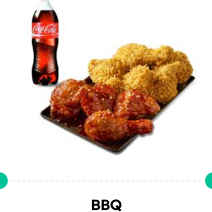 비비큐치킨 황금올리브 황올반+BBQ 양념반+콜라 풀세트