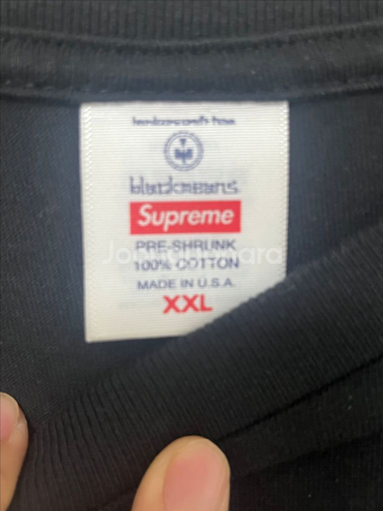 슈프림 supreme x 블랙민즈 티셔츠 블랙 XXL--4