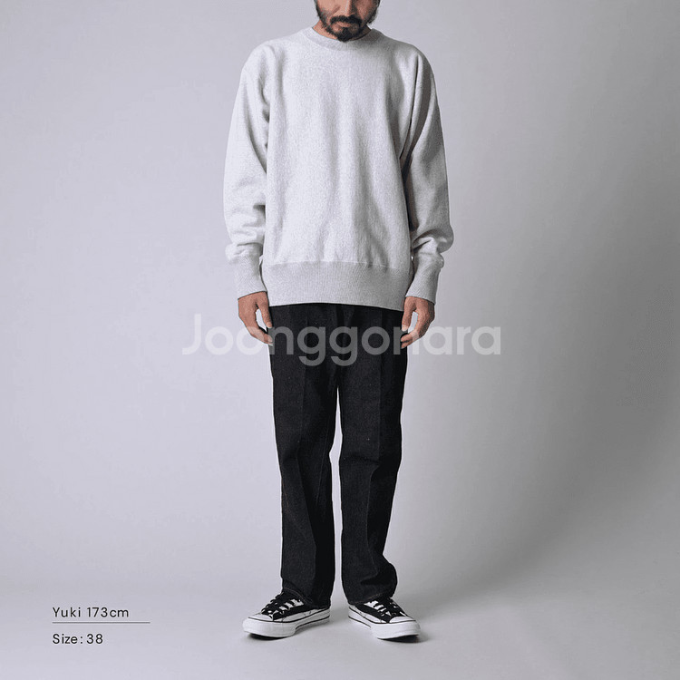 [40] 23AW 캡틴선샤인 크루넥 풀오버 페더 그레이--3