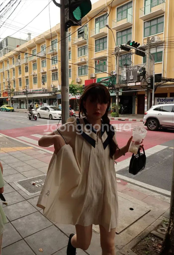 프레클 세일러 마린원피스--2