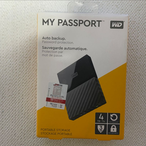 외장하드 4tb WD MY PASSPORT 새제품