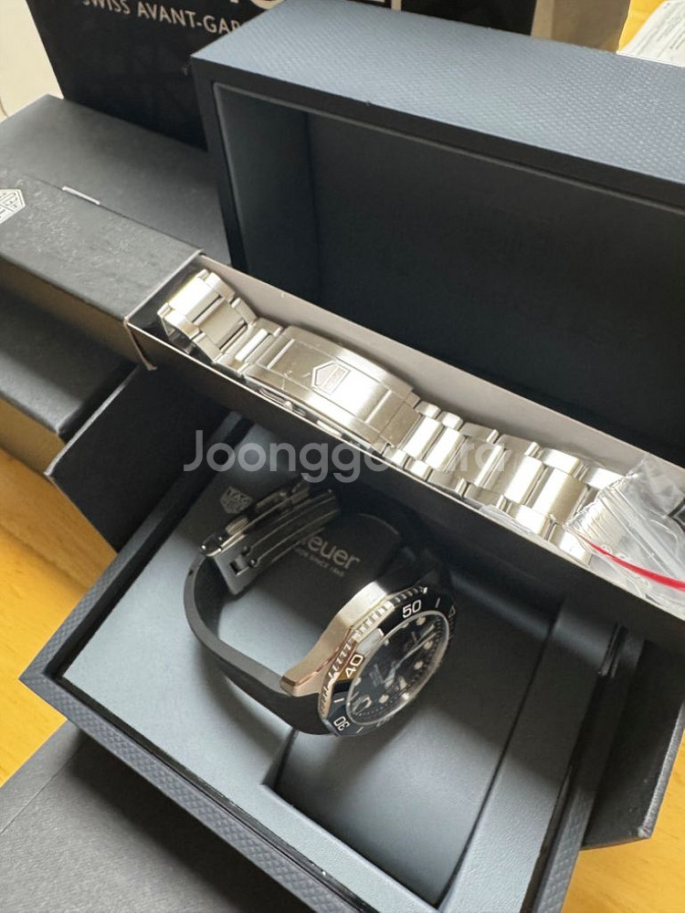 신형 아쿠아레이서300 42mm(러버밴드+메탈브슬 포함--5