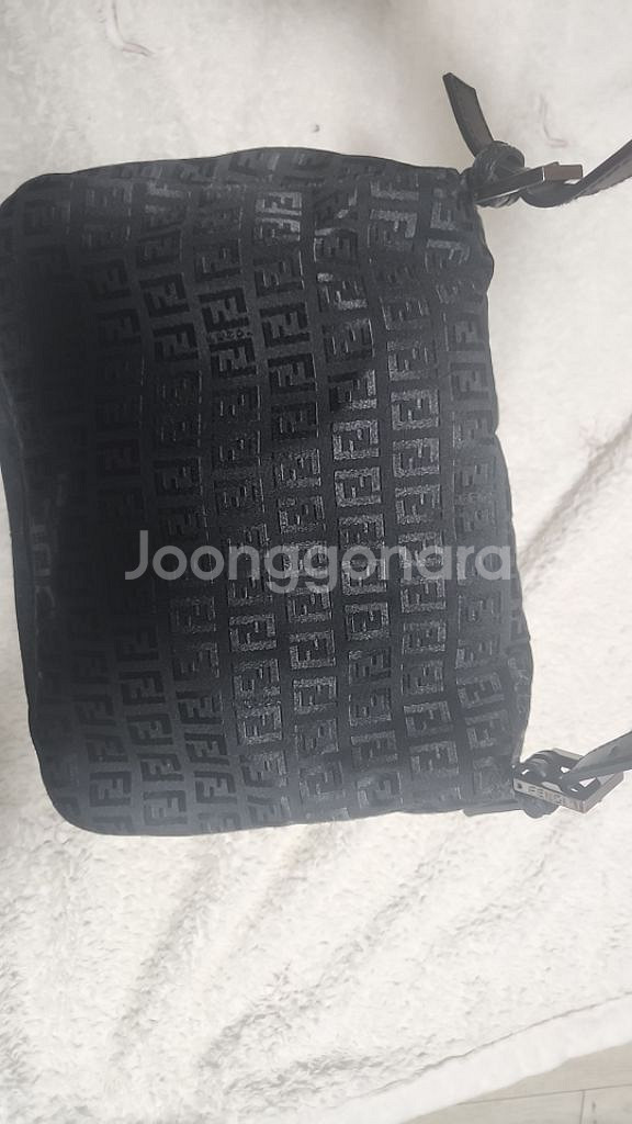 정품 펜디 바게트백 숄더백 주카 맘마 패브릭--2