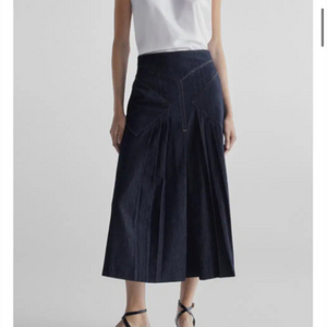마시모두띠 RINSE-WASH PLEAT SKIRT S