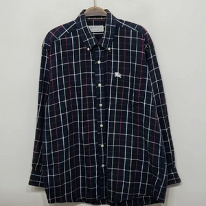 (XL) 버버리 체크셔츠 포켓 남방 로고 캐주얼