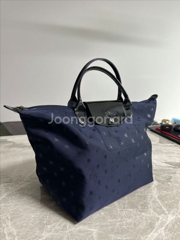 롱샴 네이비 스타 토트백 새상품--1