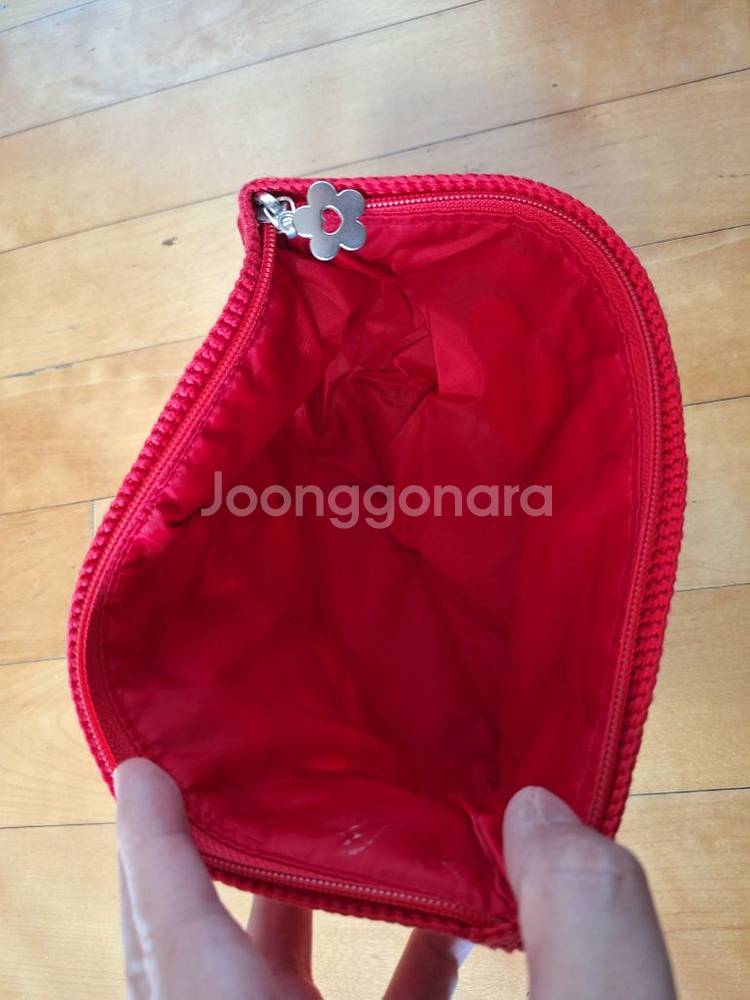 새거 핸드메이드 꽃무늬 뜨개 파우치가방꽃무늬 뜨개 파우--5