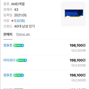 AMD RadeonPro WX3200 그래픽카드
