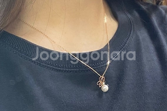 스톤헨지 단종 14k로맨틱 진주나비목걸이--5