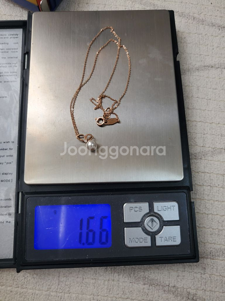 스톤헨지 단종 14k로맨틱 진주나비목걸이--6