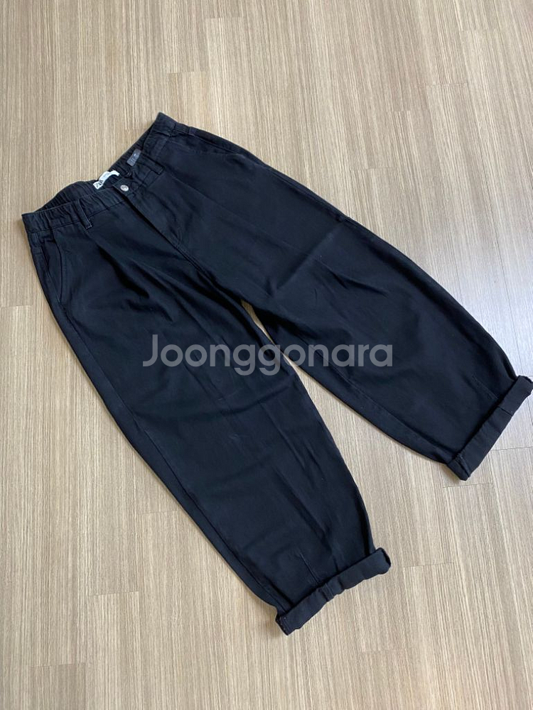Zara 남성 와이드 블랙진--1