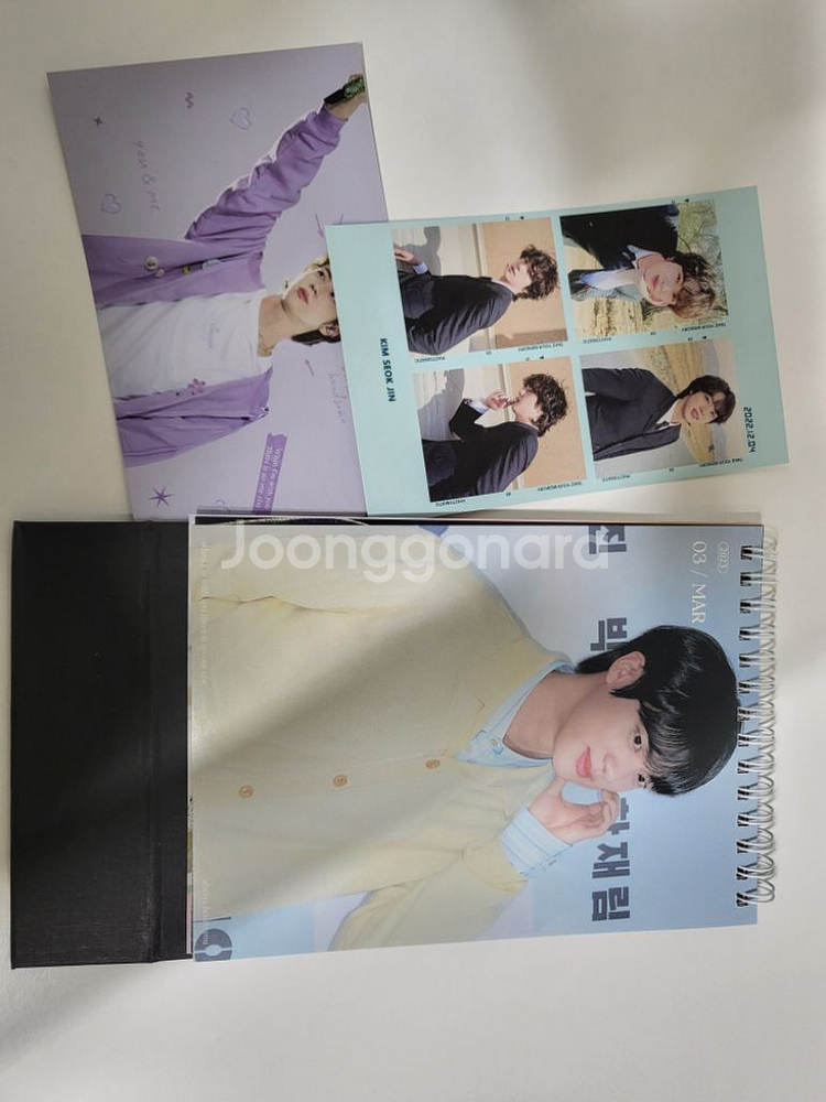 bts 방탄소년단 진 방탄 석진 탁상 달력 포카 굿즈--5