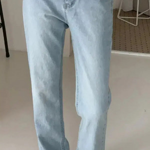 모코블링 연청 데님 팬츠 청바지 세미와이드팬츠 에이블리