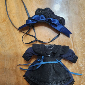 오비츠 옷 의상 파랑 파란 메이드복