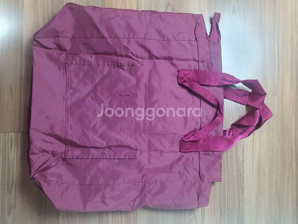 자주색 휴대용 접이식 에코백 여행가방 팔아요--1