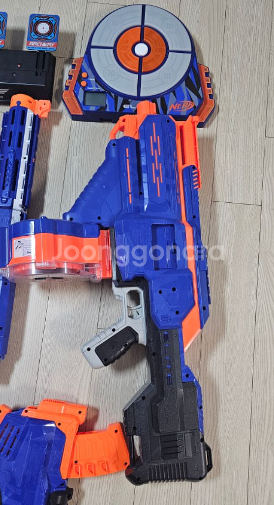 장난감 Nerf 총세트4정+너프건알+과녁+물총3정--1