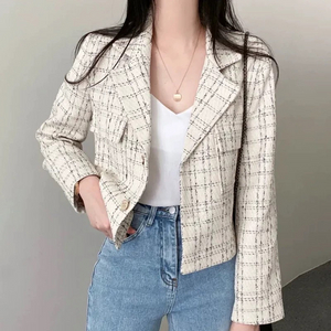 체크 카라 자켓