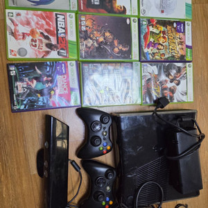 XBOX360 게임기+키넥트+컨트롤러+게임9종