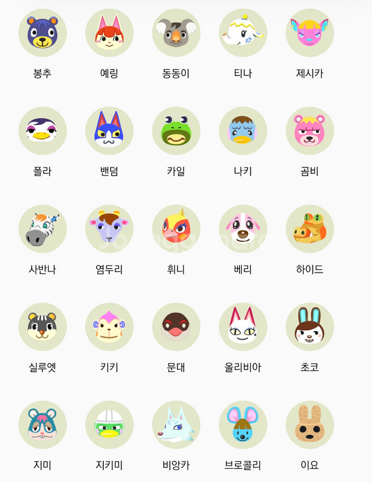 2탄 아미보카드 (101~150) 모여봐요 동물의숲--0