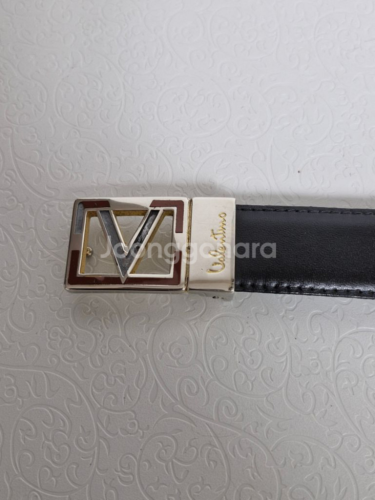 발렌티노 신사정장 양면 가죽벨트--1