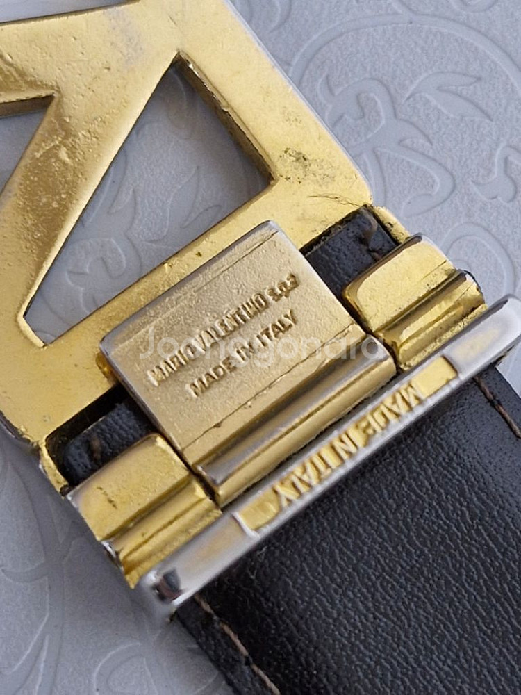 발렌티노 신사정장 양면 가죽벨트--3