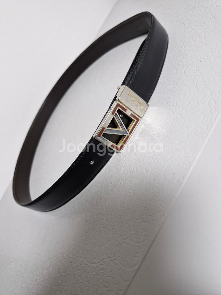 발렌티노 신사정장 양면 가죽벨트--8