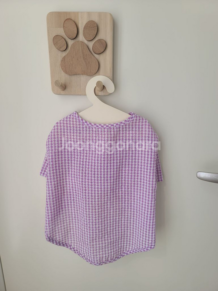 강아지옷 봄여름 체크블라우스 티셔츠 2XL/ 마랑샤넬--6