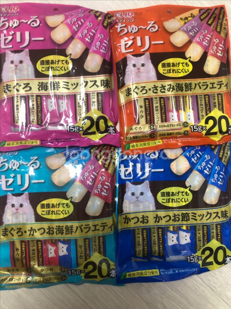 고양이 간식 캣 츄르 이나바 사료 캔 챠오 츄르 20개--0