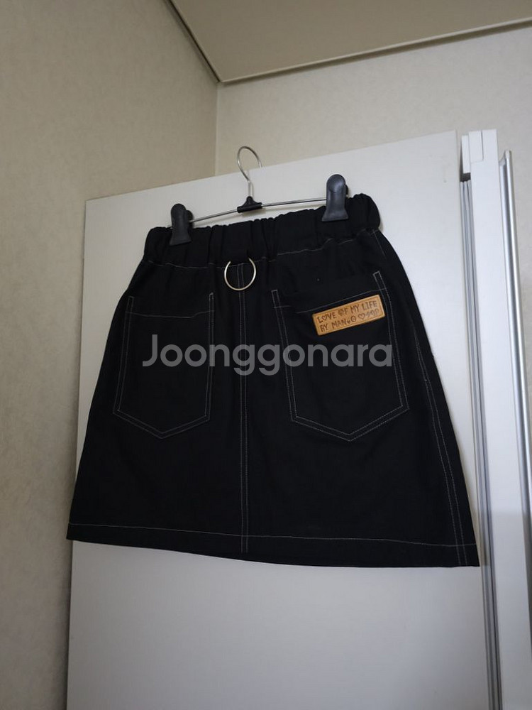 거의새것)그라피스트만지 블랙 밴딩 미니스커트--3