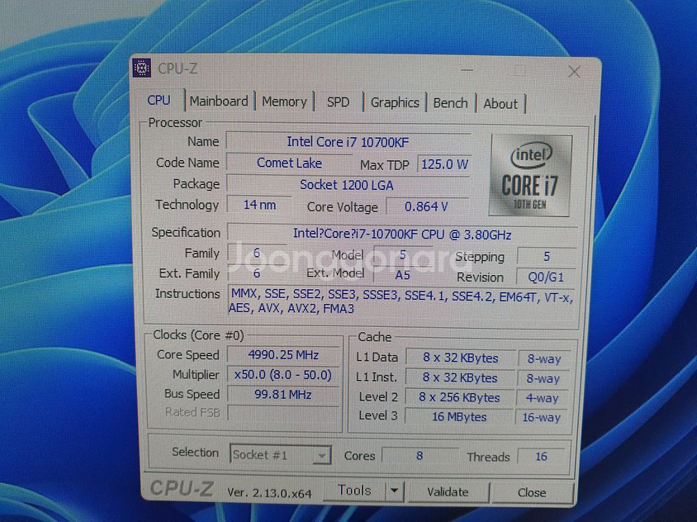 인텔 10세대 i7-10700KF CPU 쿨러별도--1
