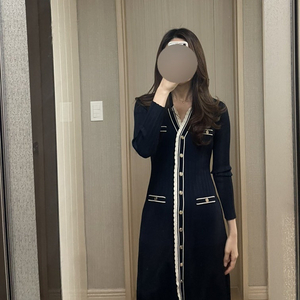 산드로 롱 니트 원피스 36