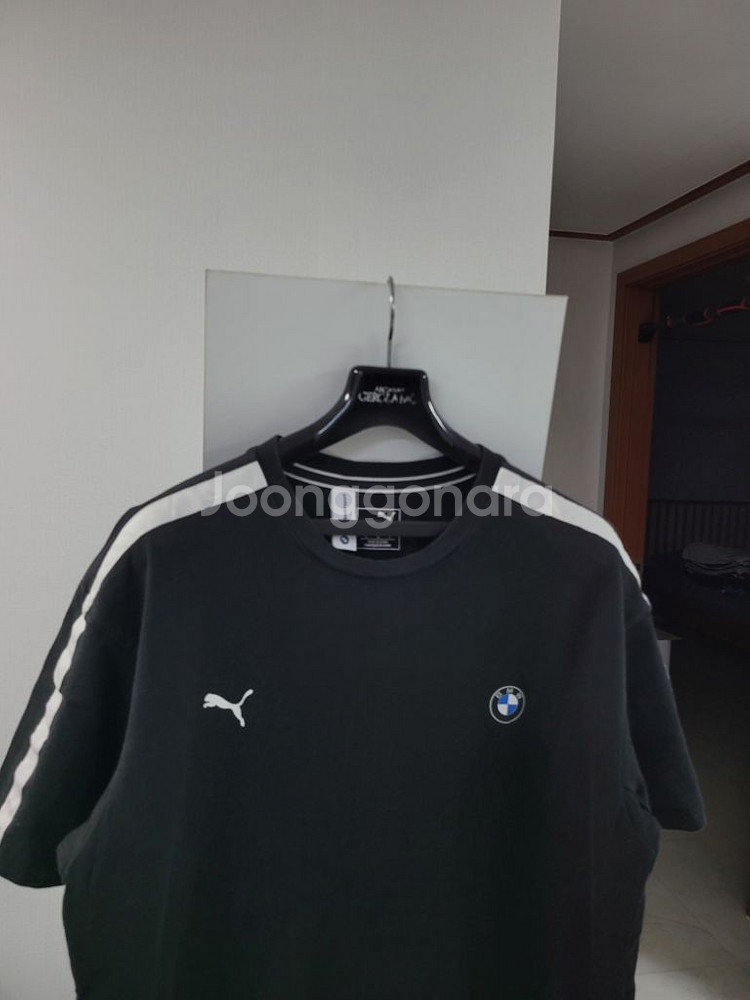 푸마랑 BMW 콜라보 라운드 반팔티 남성 L, 새상품--1