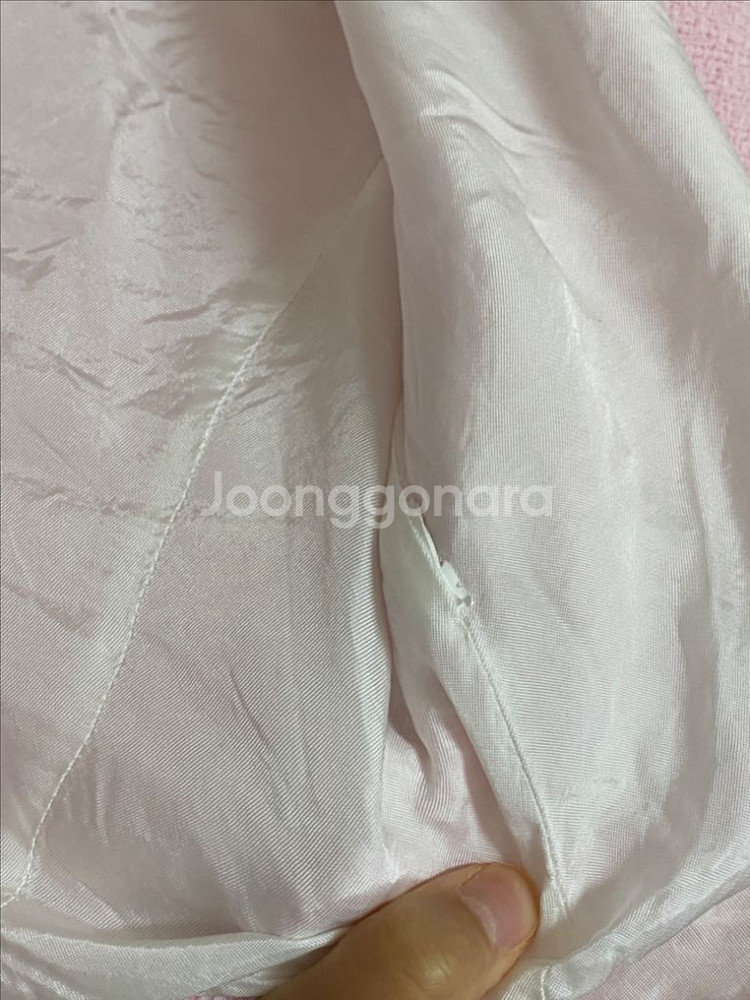 자라 핑크 트위드 크롭 자켓 L--6