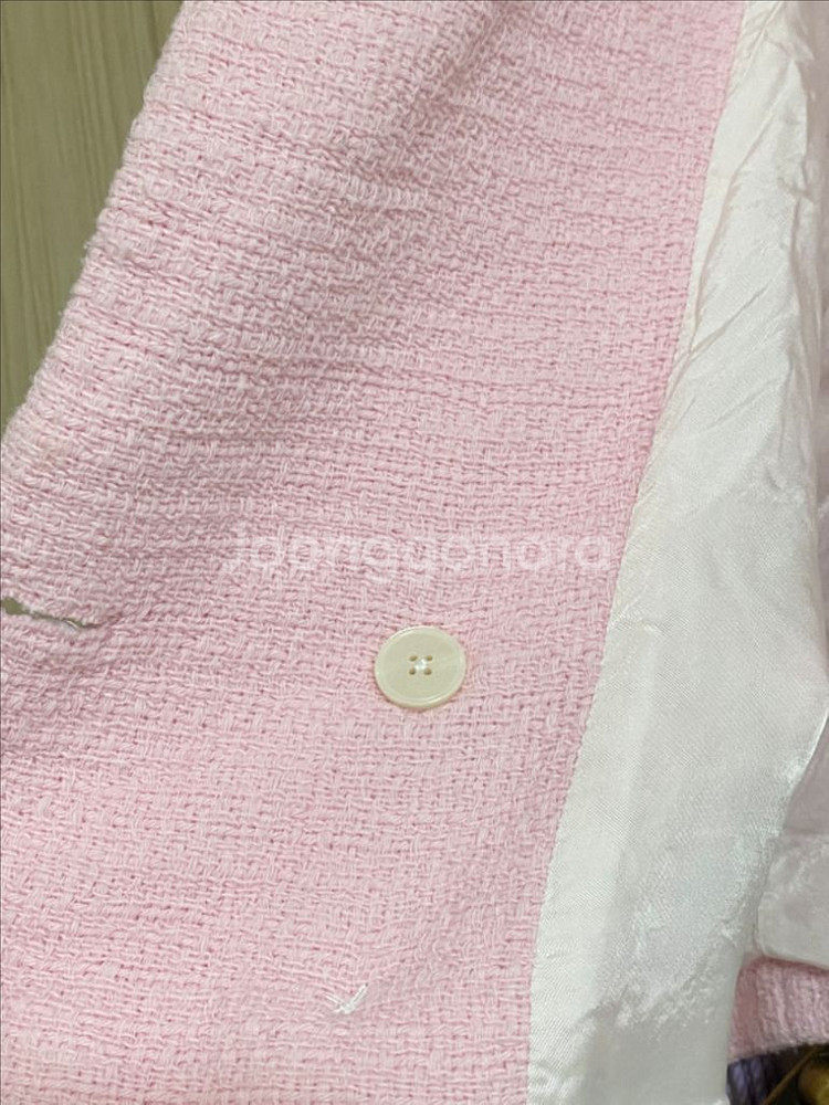 자라 핑크 트위드 크롭 자켓 L--7