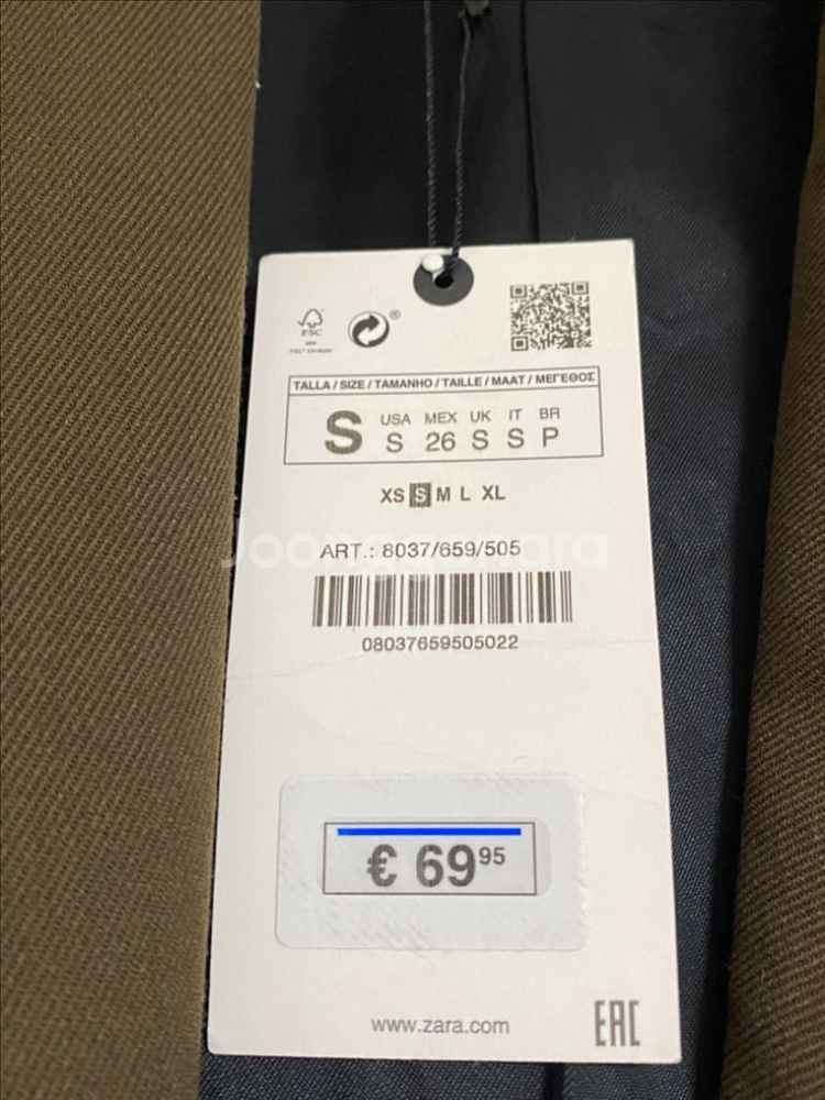 자라 크롭 블레이저 S (미착용 새상품) 8037/65--4