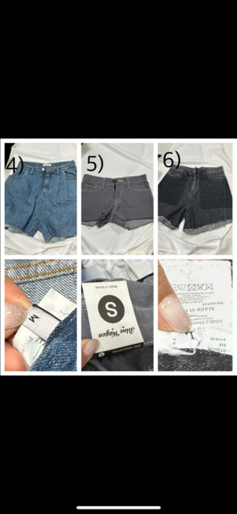 여성청반바지 개당4천원--1